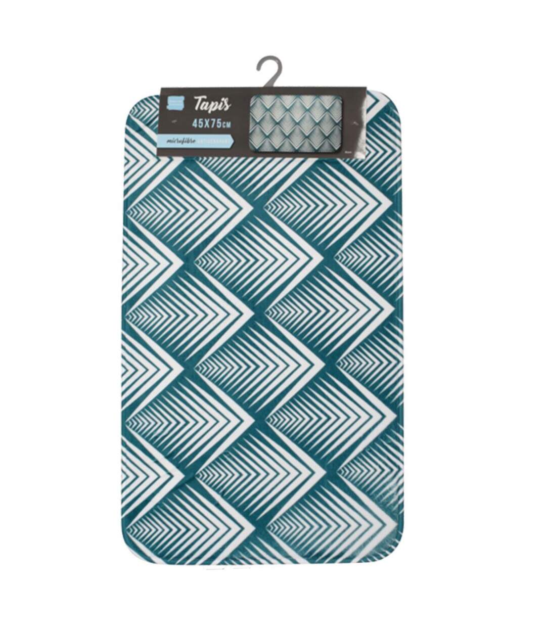 Tapis de Bain Imprimé Blueart 45x75cm Bleu-2