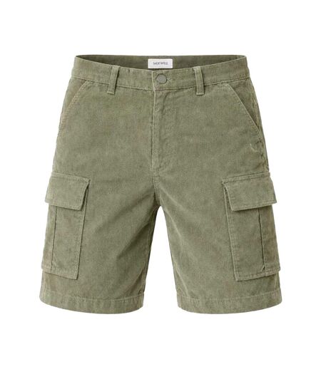Mens Cotton Plain Cargo Shorts Silver Sage Jack Wills