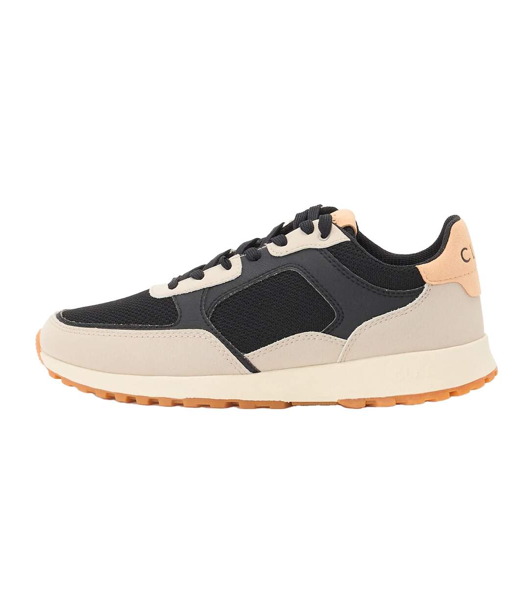 Womens/ladies Logo Low Cut Trainers White CLAE-2