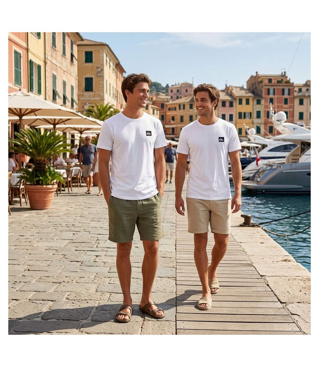 Quiksilver Pack de 2 T Shirts Homme 100% Coton Col Rond ou Col V-5