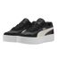Womens/ladies Court Lally Skye Leather Platform Trainers Surf Quarry Grey Puma-3