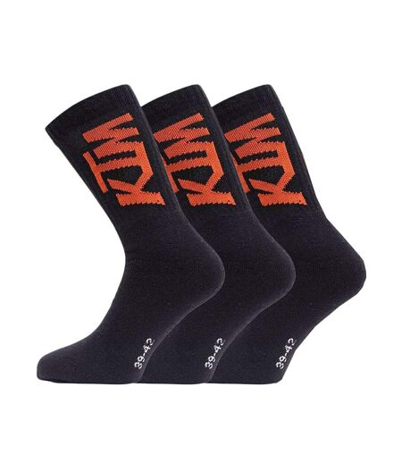 X3 chaussettes noir/orange homme ktm fr11 - 39/42