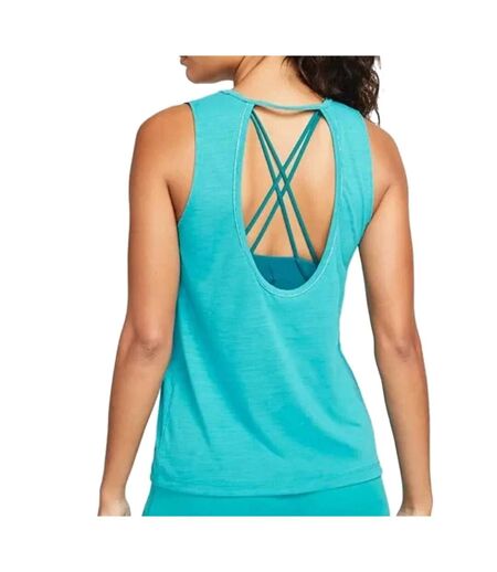 Débardeur Turquoise Femme Tank Lurex - L