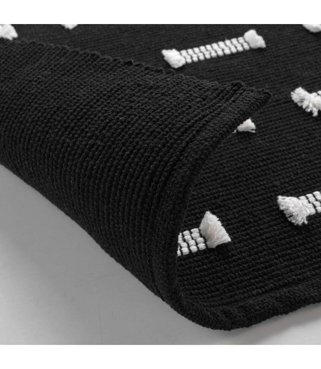 Tapis Déco Tissé Juline 50x80cm Noir-2
