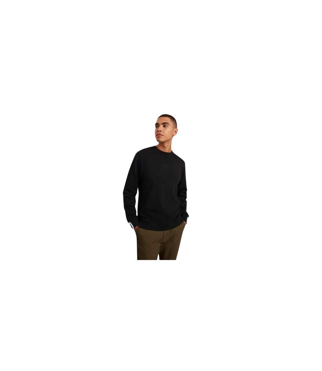 Mens Crew Neck Sweatshirt Black Ted Baker-1