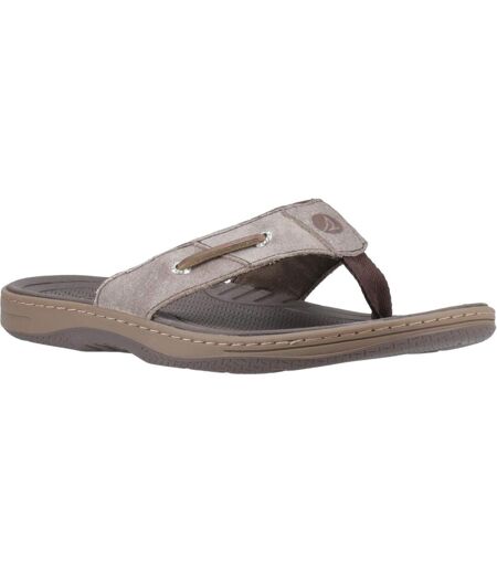 Womens/ladies batfish leather flip flops brown Sperry