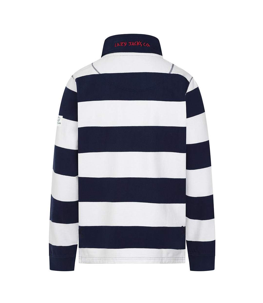 Sweat Motif/style Rayé Homme Bleu Marine Blanc Lazy Jacks-3
