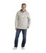 Mens bakersfield macaroni button neck hoodie ecru Weird Fish-4