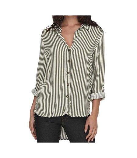 Chemise à rayures blanc/kaki femme jdy laurel - l