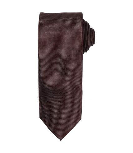 Premier Unisex Adult Micro Waffle Tie (Brown) (One Size)