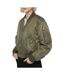 Veste bomber femme kaki schott oversize washed-1