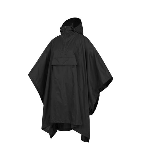 Womens/ladies pakka waterproof poncho black Mountain Warehouse