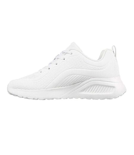 Womens/ladies Bob Buno Logo Trainers White Skechers
