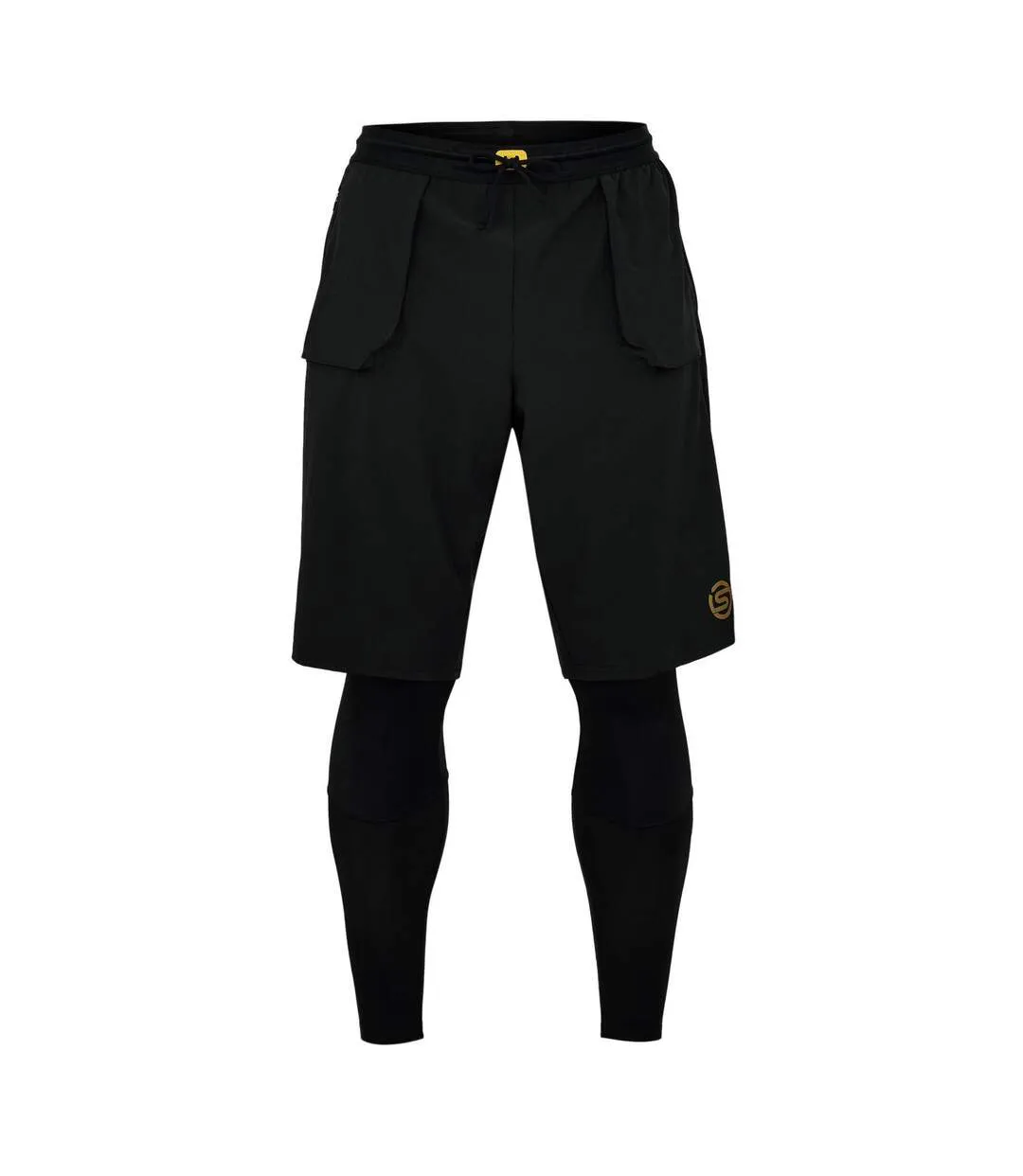 Mens Series-5 Performance Compression Shorts Black Skins-1