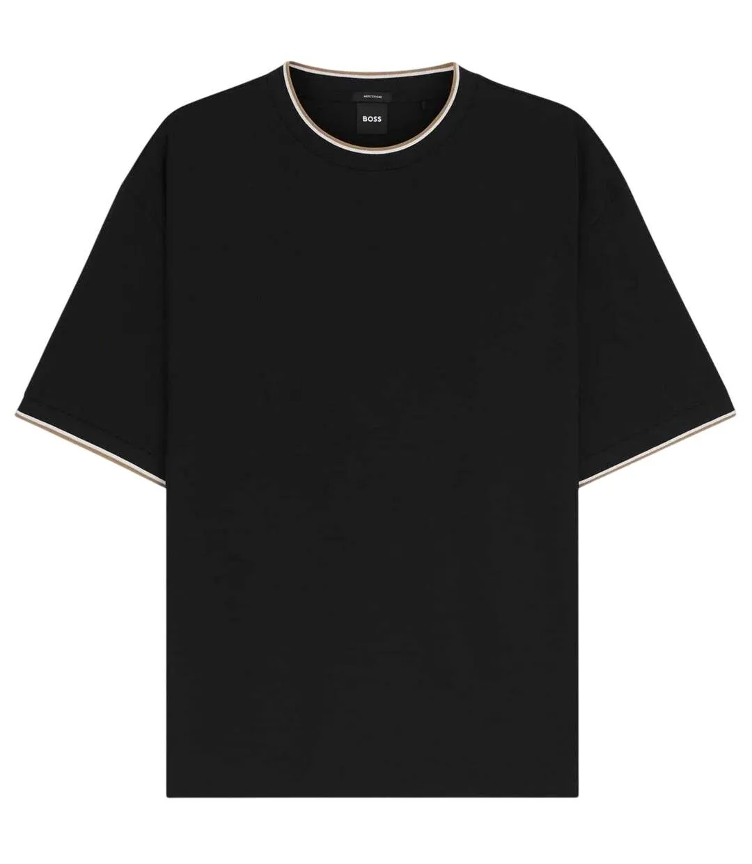 T-shirt Motif/style Uni Homme Noir Boss-1