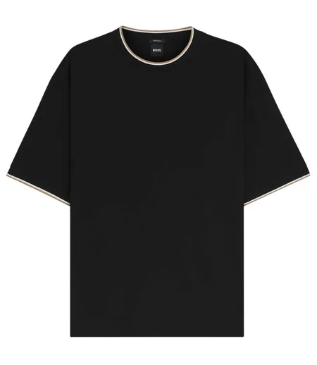 T-shirt Motif/style Uni Homme Noir Boss