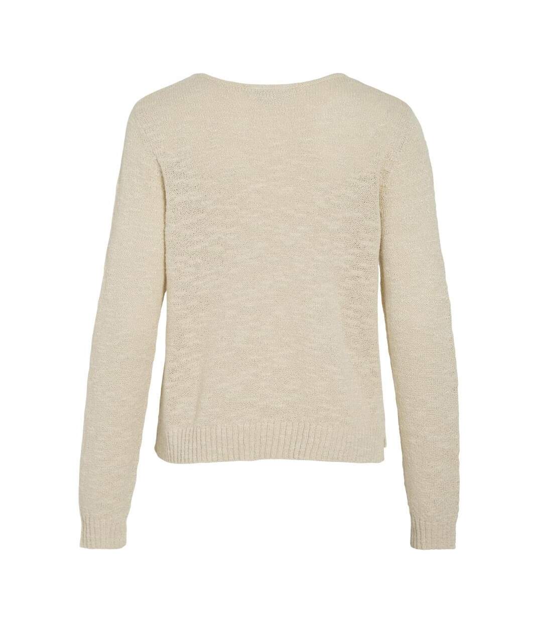 Pull beige femme only vipoca-2