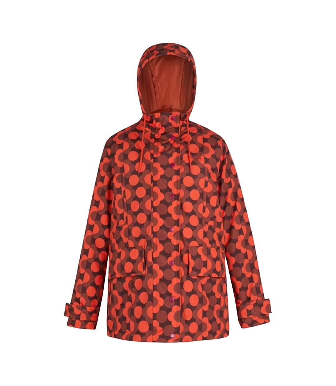 Veste Imperméable Motif/style Floral Orla Kiely Femme Rouge Rouge Brûlé Regatta-2