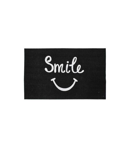 Tapis Imprimé Phosphorescent Smile 45x70cm Noir