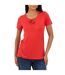 T-shirt Motif/style Uni Femme Rouge Vif Brave Soul-2