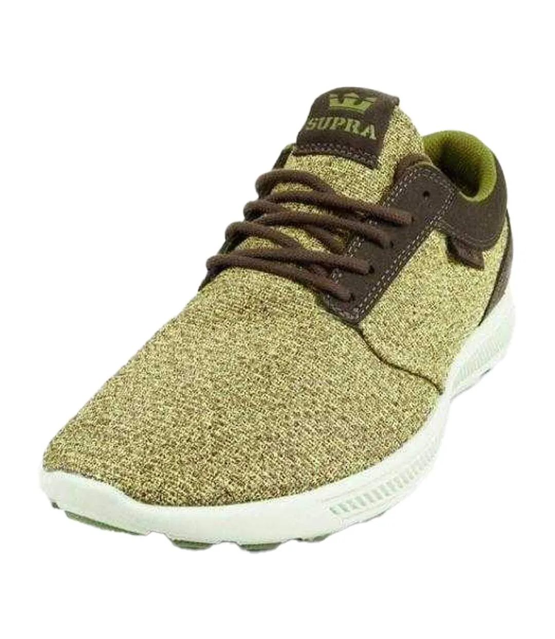 Mens Hammer Contrast Panel Suede Running Trainers Green Supra-4