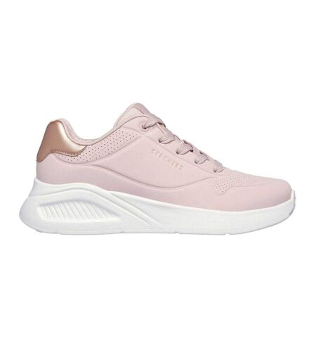 Baskets Uno Lite Femme Rose Clair Skechers
