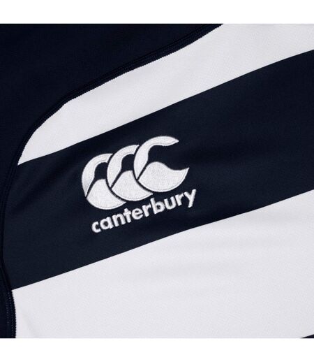 Mens Evader Hooped Vapodri Jersey Navy Canterbury