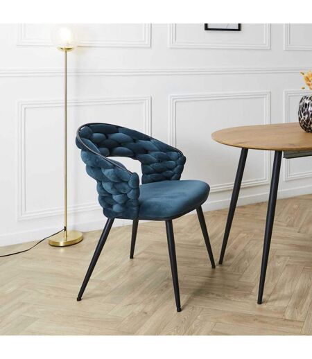 Lot de 2 chaises assise tressée LUND