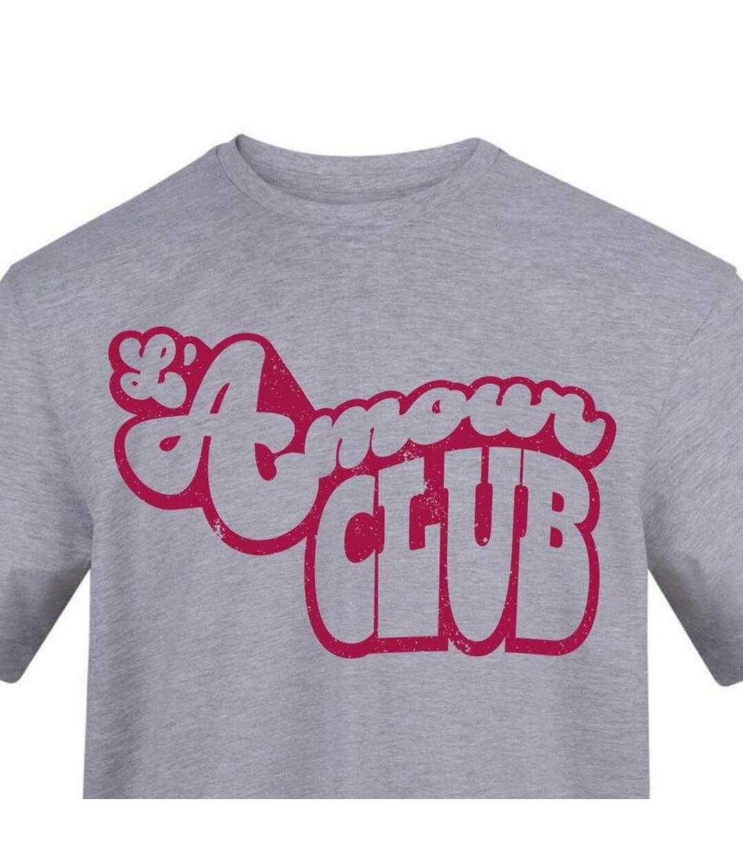 Unisex Adult Amour Club T-shirt Grey AWD-3