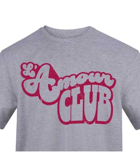 Unisex Adult Amour Club T-shirt Grey AWD