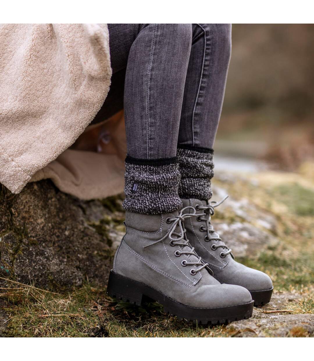 Chaussettes Femme Laine Mérinos Thermiques Chaudes-3