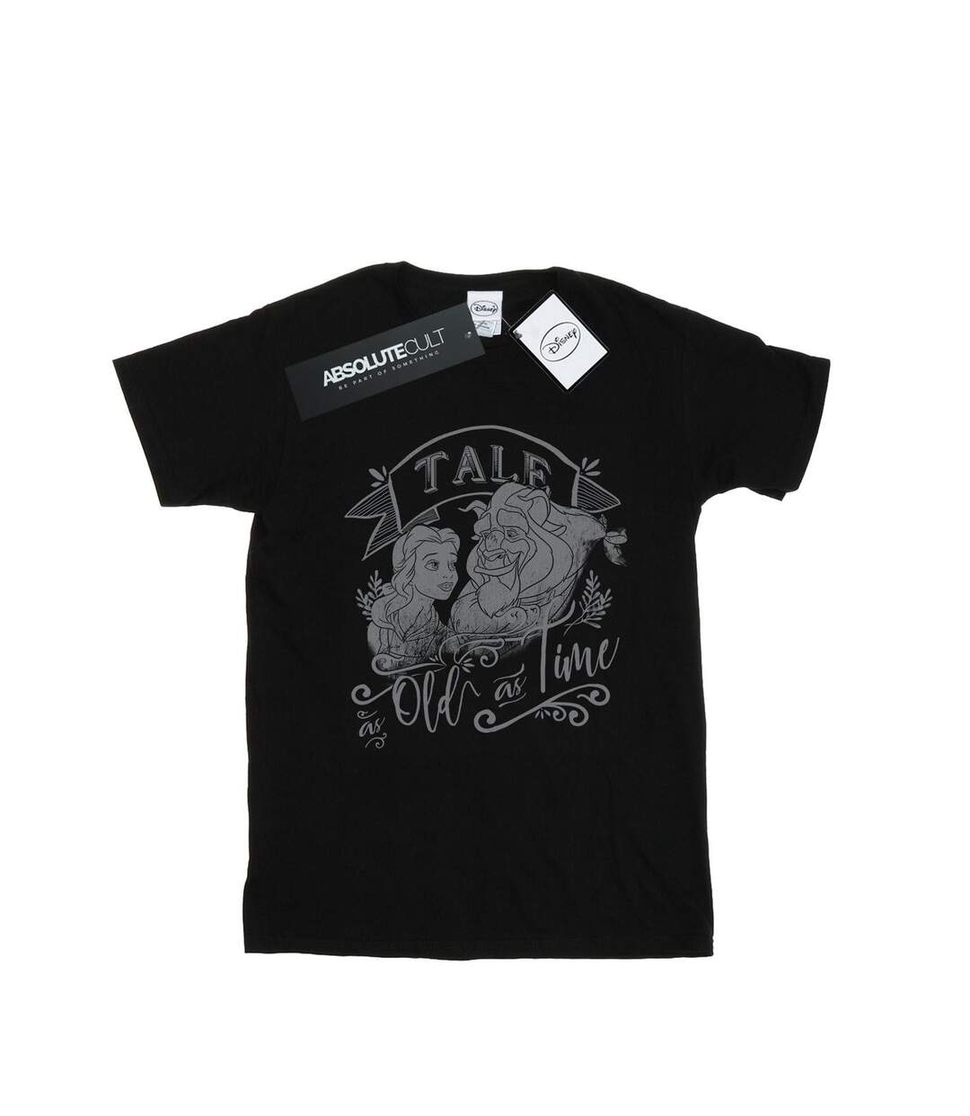 Disney Womens/Ladies Beauty And The Beast Tale As Old As Time Coton Boyfriend T-Shirt (Noir) - UTBI42627-1