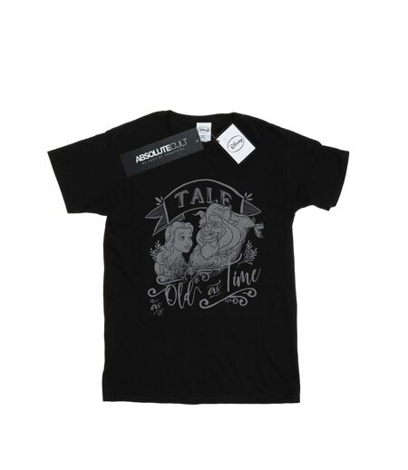 Disney Womens/Ladies Beauty And The Beast Tale As Old As Time Coton Boyfriend T-Shirt (Noir) - UTBI42627