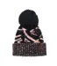Womens/ladies Diandra Colour Block Knitted Pom Pom Beanie Black Trespass-1