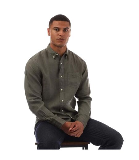 Mens Garment Dyed Regular Shirt Green Gant