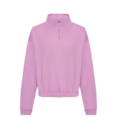 Awdis Womens/Ladies Just Hoods Crop Sweatshirt (Lavender)