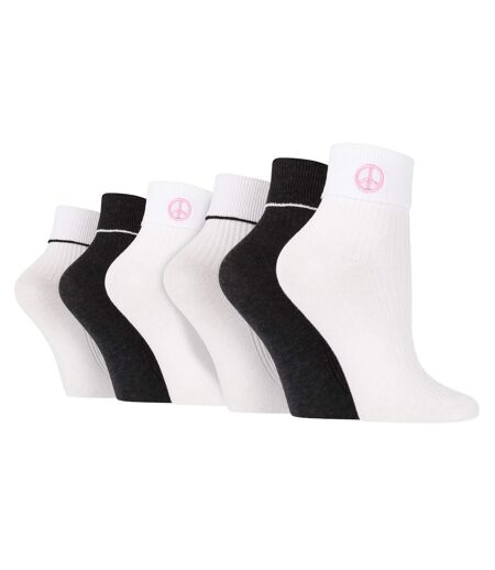 Wildfeet - 6 Pair Ladies Turn Over Lounge Socks