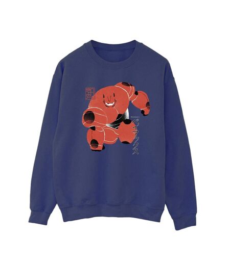 Disney Sweatshirt Big Hero 6 Baymax Suite Pose - Femmes/Dames (Bleu marine) - UTBI11499