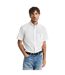 Mens Poplin Classic Short-sleeved Shirt White Gant-1