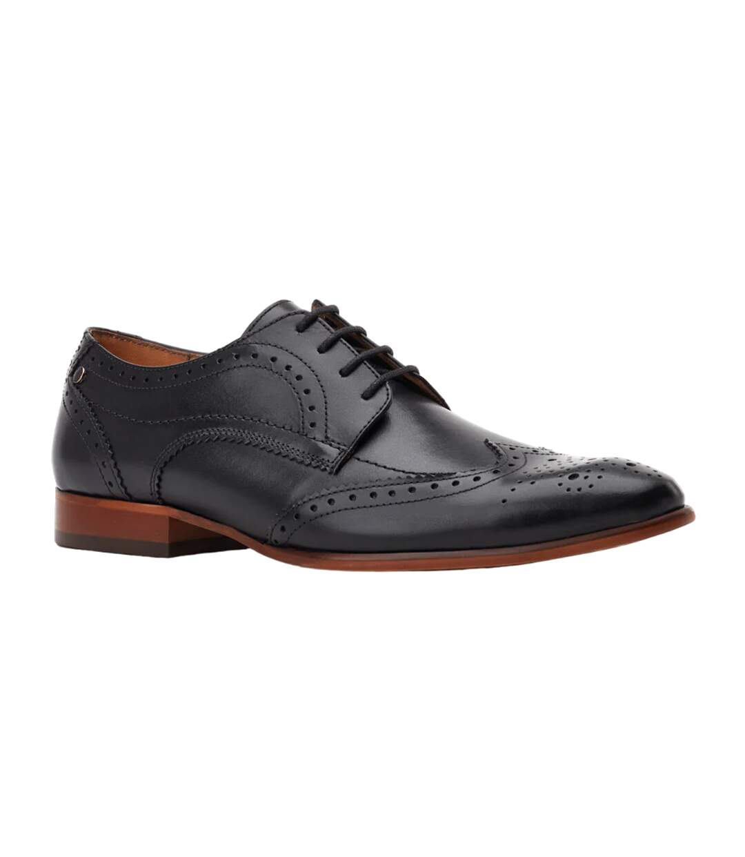 Chaussures brogues barbera homme noir Base London-1