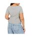 T-shirt Motif/style Côtelé Femme Gris Chiné Brave Soul-2