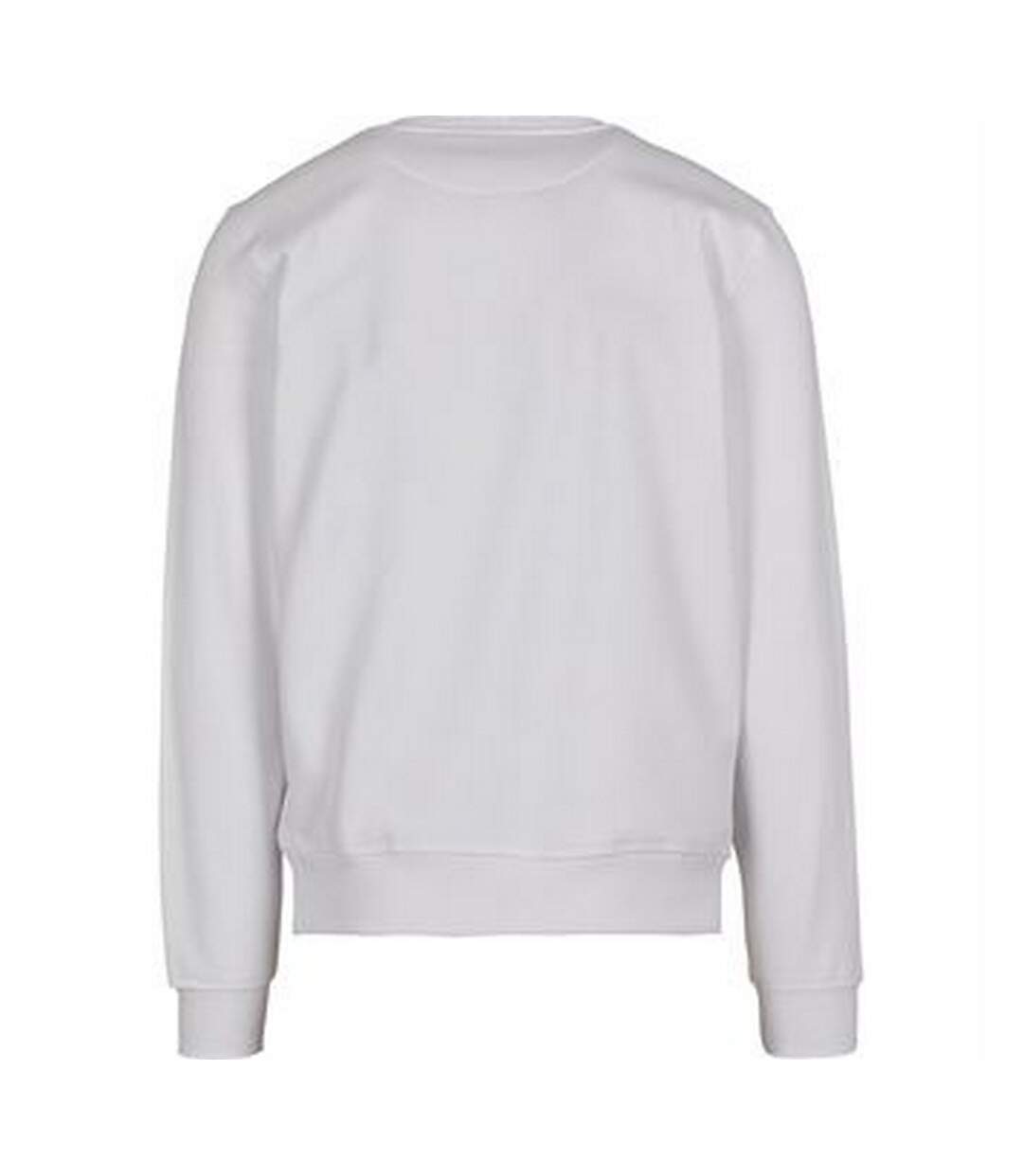 Mens Premium Crew Neck Sweater White Build Your Brand-2