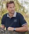Pack of 2 Men's Casual Polo Shirts - Navy Grey Atlas For Men