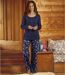 Pyjama en Coton à Imprimé Fleurs 