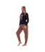 Ensemble De Pyjama Long Motif/style Imprimé Léopard Femme Bleu Marine Marron Keanu-1