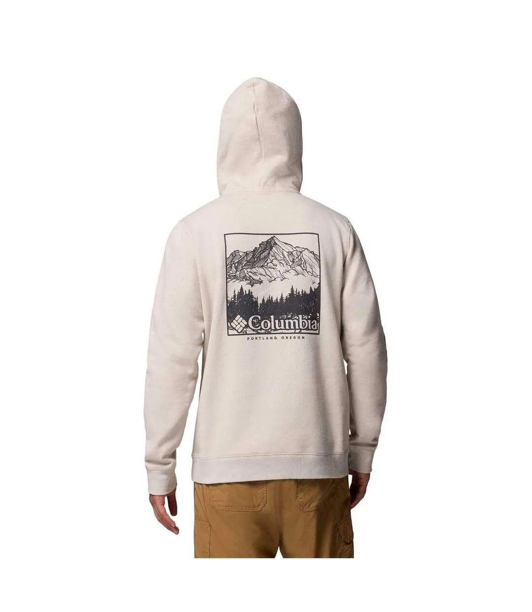 Sweat À Capuche Motif/style Imprimé Graphique Trek Homme Taupe Columbia-2