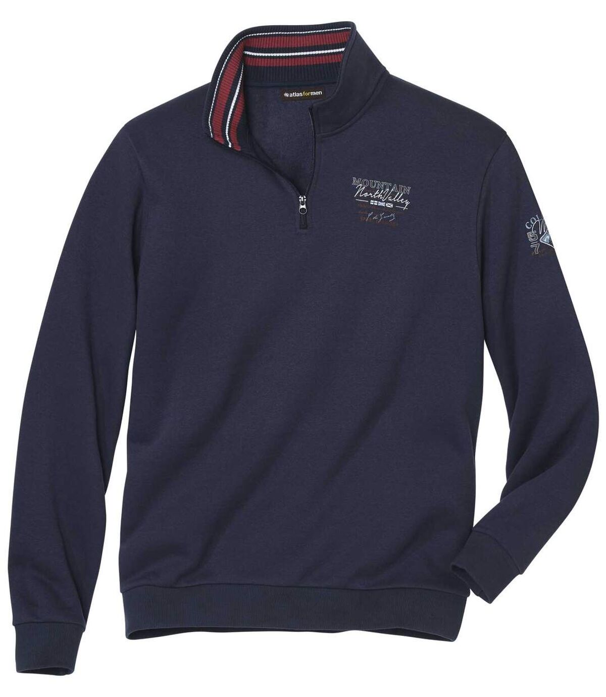 Men's Navy Half-Zip Sweatshirt Atlas For Men