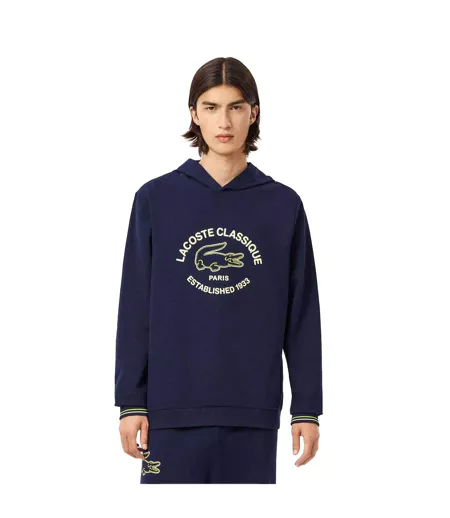 Sweat À Capuche Détente Homme Bleu Marine Lacoste