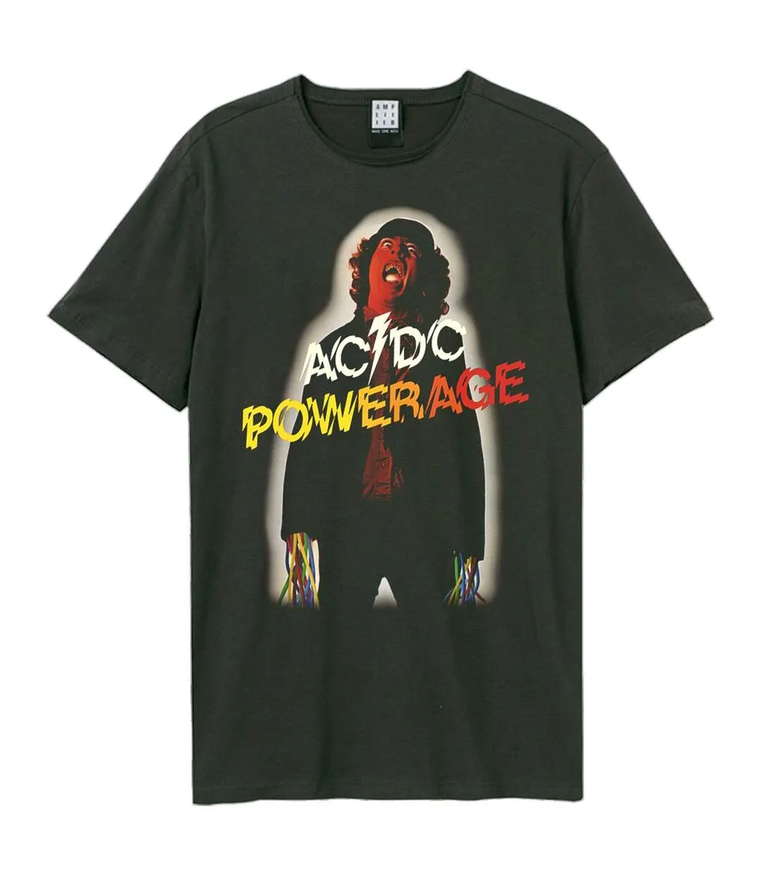 T-shirt Powerage Adulte Charbon Amplified-1
