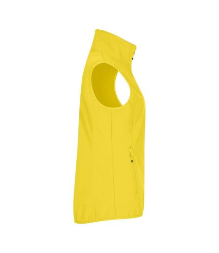 Womens/ladies Classic Softshell Body Warmer Yellow Clique